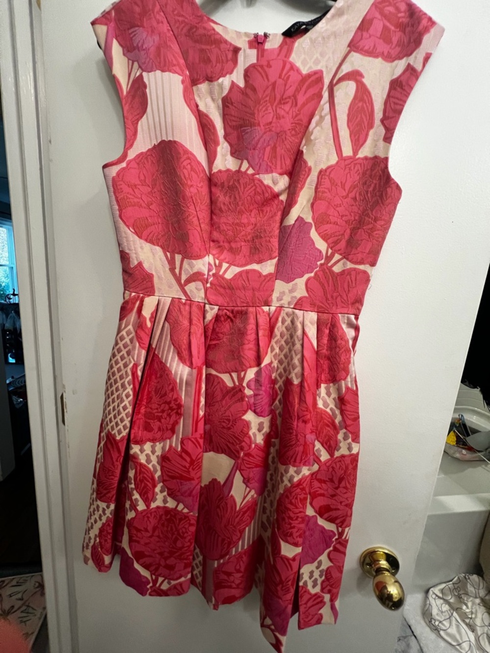 Girls Pink Floral Fit-and-Flare Dress